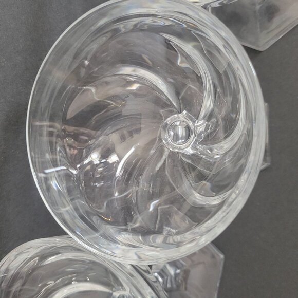 Set Of 4 Vintage Cristal D'arques Coupe Cocktail Glasses Swirl Design - Picture 5 of 8